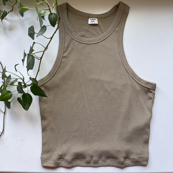 Sunday Best Tops - Sunday Best Honour Tank - taupe beige